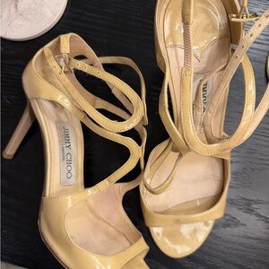 Jimmy Choo Patent Leather Strappy High-Heel Sandals